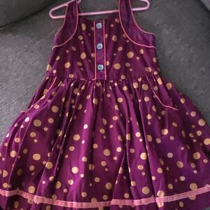 Matilda Jane Purple Dress with Gold Polka Dots